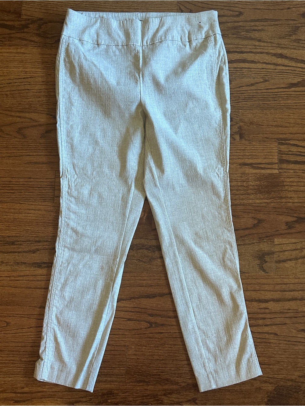 New York & Company Pull On Stretchy Twill Work Pants Tan Large